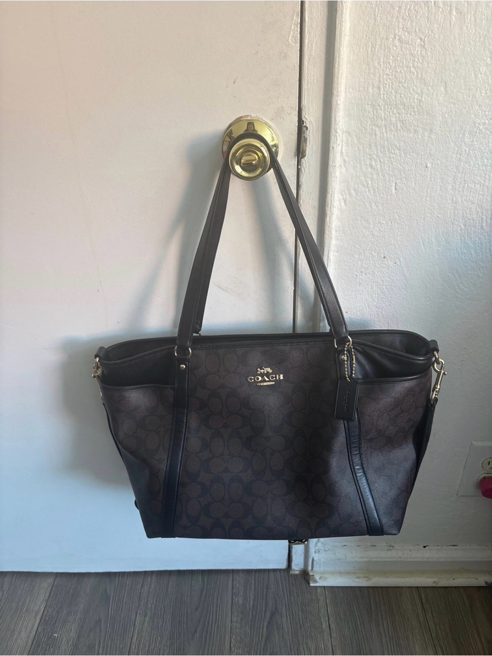 Coach Brown Diaper Bag